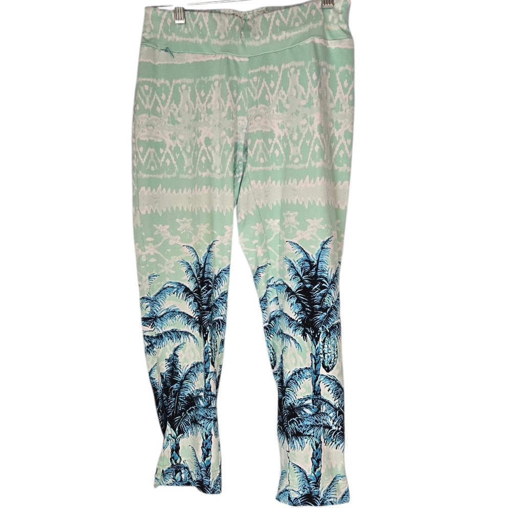 San Solei Capris Leggings Tropical Print Size XS